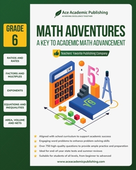 Paperback Math Adventures - Grade 6: A Key to Academic Math Advancement Book