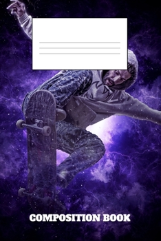 Composition Book: Skateboard Composition Book Wide Ruled