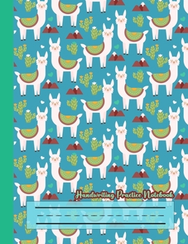Paperback Handwriting Practice Notebook-Llama: Dotted Midline - Grades K-2 School Exercise Book - 120 Pages Book