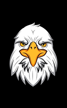 Notebook: Eagle Head Illustration - 100 Dot Grid Pages - Soft Cover - Small Size - 5 x 8 inch