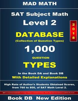 Paperback 2018 SAT Subject Math Level 2 Book DB Book