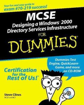 Paperback MCSE Designing a Windows 2000 Directory Services Infrastructure for Dummies [With 1] Book