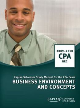 Paperback CPA Exam Study Manual: Business Environment and Concepts 2009/2010 Book