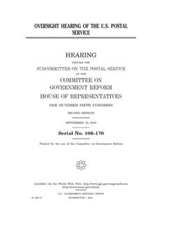 Paperback Oversight hearing of the U.S. Postal Service Book