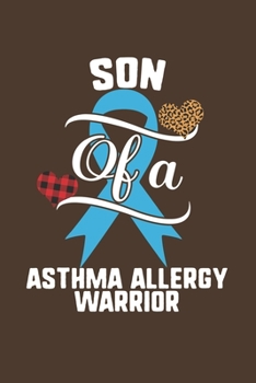 Son Of A Asthma Allergy Warrior: Asthma Allergy Awareness Leopard Buffalo Plaid Family Gift
