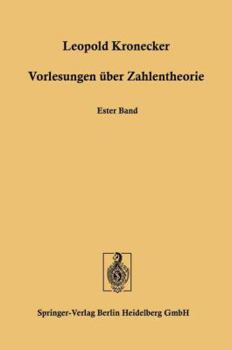 Paperback Vorlesungen Über Zahlentheorie: Erste Bis Dreiunddreissigste Vorlesung [German] Book