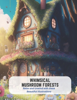 Paperback Whimsical Mushroom Forests: Relax and Unwind with these Beautiful Illustrations Book