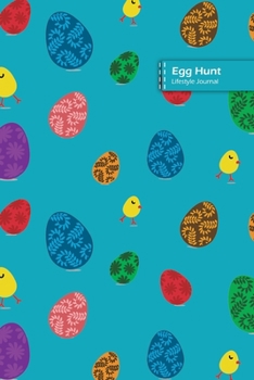 Paperback Egg Hunt Lifestyle Journal, Blank Write-in Notebook, Dotted Lines, Wide Ruled, Size (A5) 6 x 9 In (Royal Blue) Book