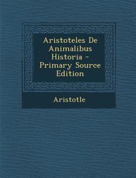 Aristoteles De Animalibus Historia