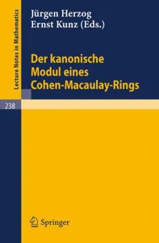 Paperback Der Kanonische Modul Eines Cohen-Macaulay-Rings [German] Book