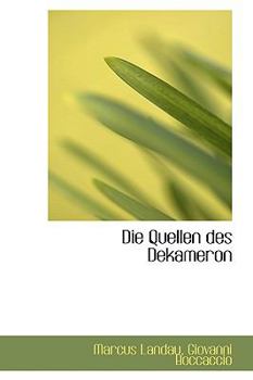 Paperback Die Quellen Des Dekameron Book