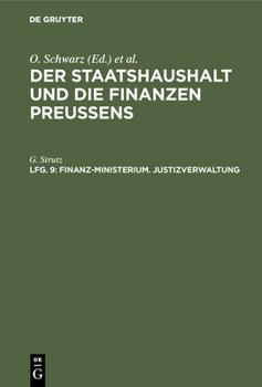 Hardcover Finanz-Ministerium. Justizverwaltung [German] Book