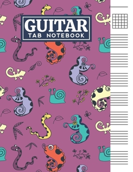 Guitar Tab Notebook: Blank 6 Strings Chord Diagrams & Tablature Music Sheets with Cute Animals Themed Cover Design