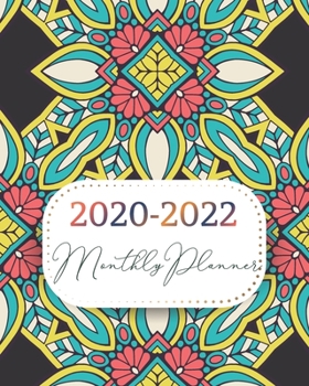 2020-2022 Monthly Planner: Three Year 36 Months Calendar Agenda, Monthly Weekly Yearly Notebook Planner Organizer Schedule With Inspirational Quotes and Holidays, Luxury Mandala Blue