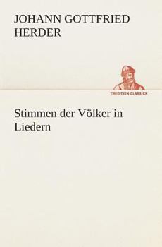 Paperback Stimmen der Völker in Liedern [German] Book