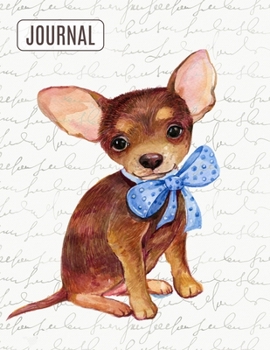 Big Fat Bullet Style Journal Notebook Cute Chihuahua: Huge Dot Grid Book For Journaling Over 300 Numbered Pages (Dog Lovers Series)