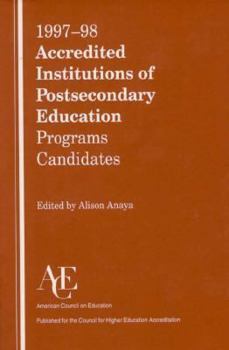 Paperback 1997-98 Accredited Institutions of Postsecondary Education (Annual) Book