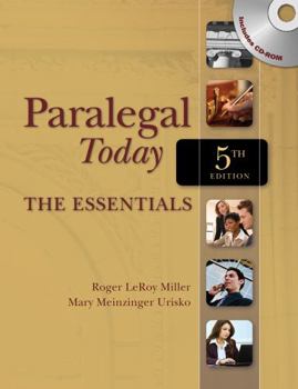 Paperback Paralegal Today: The Essentials [With CDROM] Book