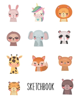 Sketchbook: Blank Journal for Creativity, Drawing, Sketching, and Doodling | Adorable Peaceful Yoga Animals Illustration Cover Design