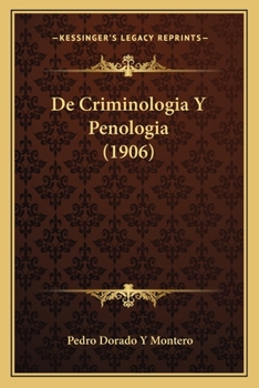 Paperback De Criminologia Y Penologia (1906) [Spanish] Book
