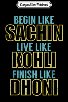 Composition Notebook: Indian Cricket Team Jersey  Journal/Notebook Blank Lined Ruled 6x9 100 Pages