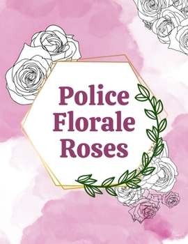 Paperback Police florale roses [French] Book