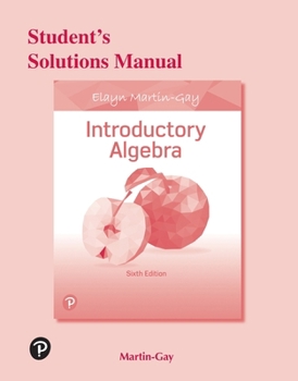 Paperback Student Solutions Manual for Introductory Algebra Book