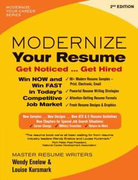 Paperback Modernize Your Resume: Get Noticed...Get Hired Book