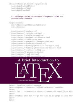 Paperback A Brief Introduction to LaTeX Book