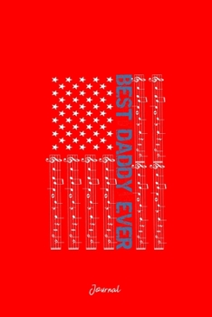 Paperback Journal: Dot Grid Journal - American Flag Music-Note Daddys Cool Christmas Gift - Red Dotted Diary, Planner, Gratitude, Writing Book