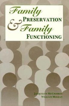 Hardcover Family Preservation and Family Functioning Book