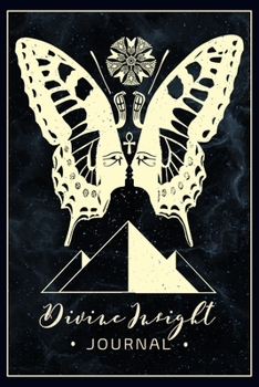 Paperback Divine Insight Journal: Butterfly Magic Ankh Blank Lined Notebook Journal - Egyptian Kemetic - 120 Pages - Large (6 x 9 inches) Book