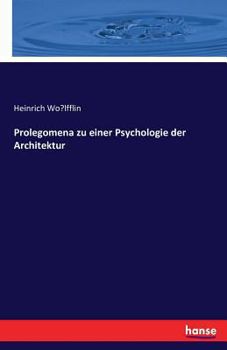 Paperback Prolegomena zu einer Psychologie der Architektur [German] Book