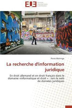 Paperback La recherche d'information juridique [French] Book