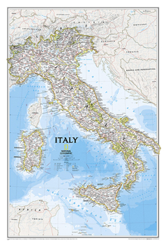 Map National Geographic Italy Wall Map - Classic - Laminated (23.25 X 34.25 In) Book