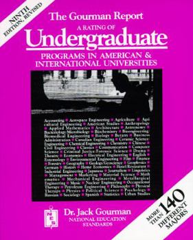 Paperback Gourman Report: A Rating of Undergraduate Programs in American and International... Book