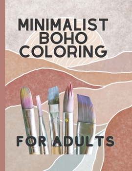 Paperback Minimalist Boho Coloring Book: For teens and adults Book