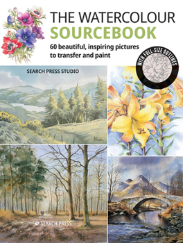 Paperback The Watercolour Sourcebook: 60 Inspiring Pictures to Transfer and Paint with Full-Size Outlines Book