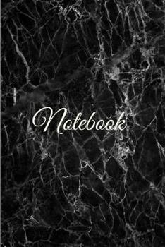 Paperback Notebook: Marble Black Book
