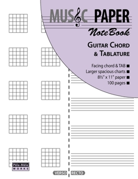 Paperback MUSIC PAPER NoteBook - Guitar Chord & Tablature Book