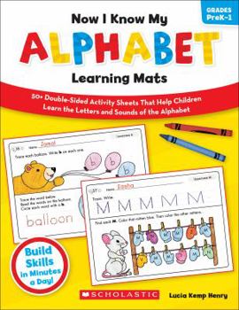 Paperback Now I Know My Alphabet Learning Mats, Grades PreK-1 Book