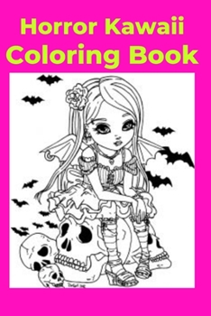 Paperback Horror Kawaii Coloring Book [Large Print] Book