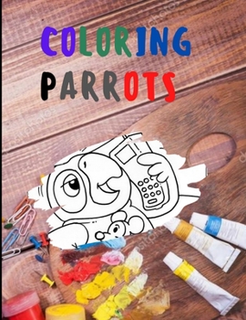 Paperback Coloring Parrots Book