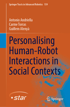 Hardcover Personalising Human-Robot Interactions in Social Contexts Book