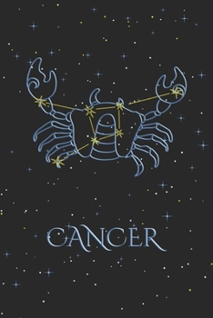 Paperback Zodiac Notebook - Cancer: Horoscope Journal - 120 Pages, blanc lined, 6" x 9" - Astrology Notepad, Diary, Notes Book