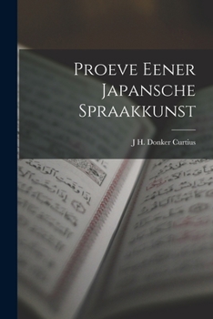 Paperback Proeve Eener Japansche Spraakkunst Book