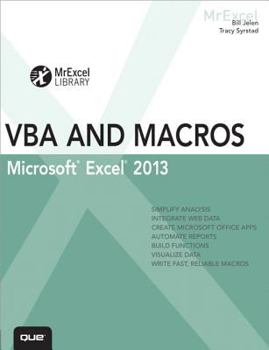Paperback Excel 2013 VBA and Macros Book