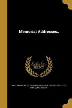 Paperback Memorial Addresses.. Book