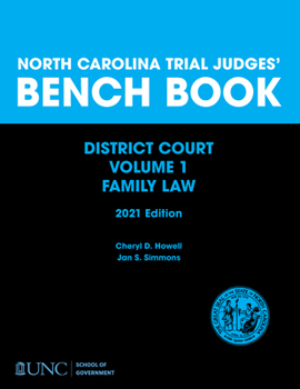 Paperback North Carolina Trial Judges' Bench Book, District Court, Vol. 1 Book