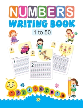 Paperback Number Writing Book: 1 to 50 Book